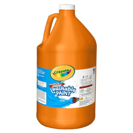 Crayola Washable Paint, Orange, Gallon BIN542128036